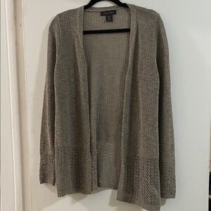 Tahari Size Large Olive Green Cardigan